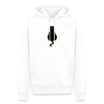 Neon Katze - Männer Premium Bio Hoodie - Weiß - Vorne - Nico (187cm)