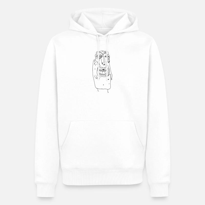 Gilbert - Männer Premium Bio Hoodie - Weiß