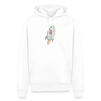 little cute bear as an astronaut - Men’s Premium Organic Hoodie - white - Front - Nico (187cm)