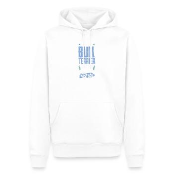 Bull Terrier Chiens Papa - Sweat à capuche Premium bio Homme - blanc - Devant - Nico (187cm)