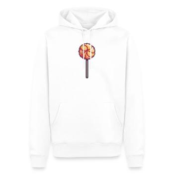 Pixel-Lolli am Stiel - Männer Premium Bio Hoodie - Weiß - Vorne - Nico (187cm)