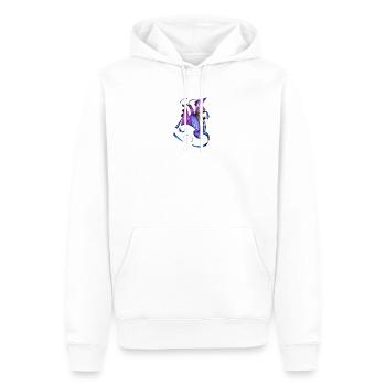 Farbige Spiral- und Fächerkunst - Männer Premium Bio Hoodie - Weiß - Vorne - Nico (187cm)