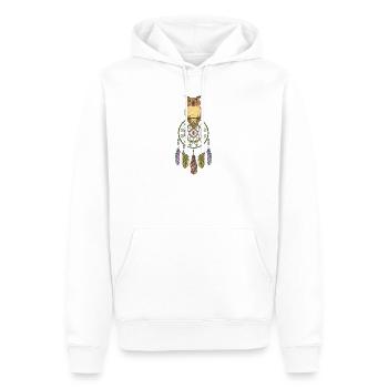 Eulenvogel - Männer Premium Bio Hoodie - Weiß - Vorne - Nico (187cm)