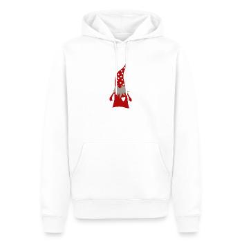 Wichtel rot Herz Punkte Dots Weihnachten Deko - Männer Premium Bio Hoodie - Weiß - Vorne - Nico (187cm)