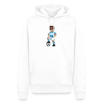 Fußball Junge Argentinien Fan Argentinische Flagge - Männer Premium Bio Hoodie - Weiß - Vorne - Nico (187cm)