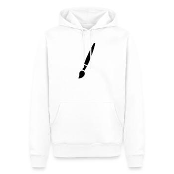 Pinceau, peinture, symbole artistique - Sweat à capuche Premium bio Homme - blanc - Devant - Nico (187cm)
