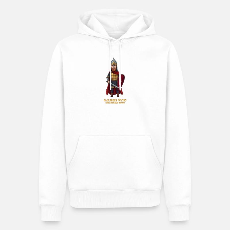 Aleksandr Nevsky - Sweat à capuche Premium bio Homme - blanc