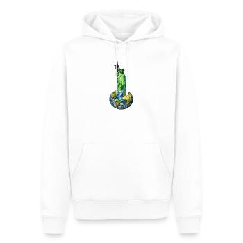 Statue de la Liberté avec carabine M4 - Sweat à capuche Premium bio Homme - blanc - Devant - Nico (187cm)