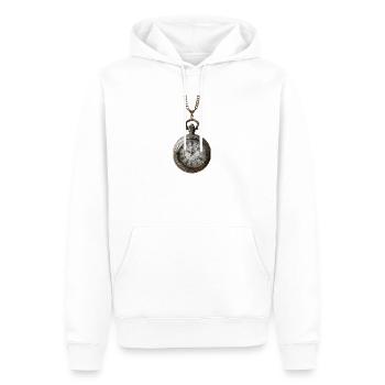 Antique gilded clock on chain - Men’s Premium Organic Hoodie - white - Front - Nico (187cm)