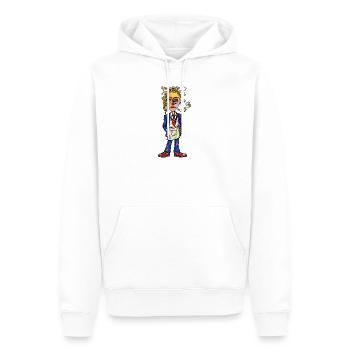Chaos-Künstler im Farbenzauber - Männer Premium Bio Hoodie - Weiß - Vorne - Nico (187cm)
