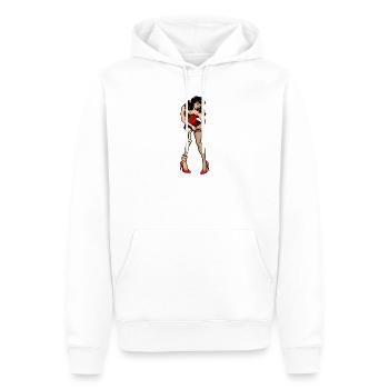 BARES BOUDOIR - Männer Premium Bio Hoodie - Weiß - Vorne - Nico (187cm)