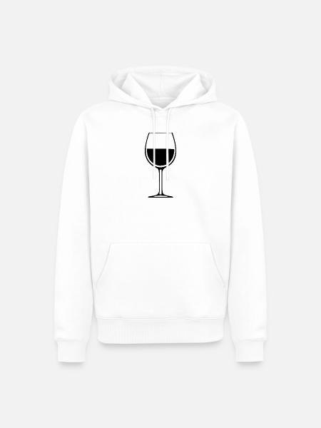 Wein Weinglas Geschenk Weintrinker - Männer Premium Bio Hoodie - Weiß