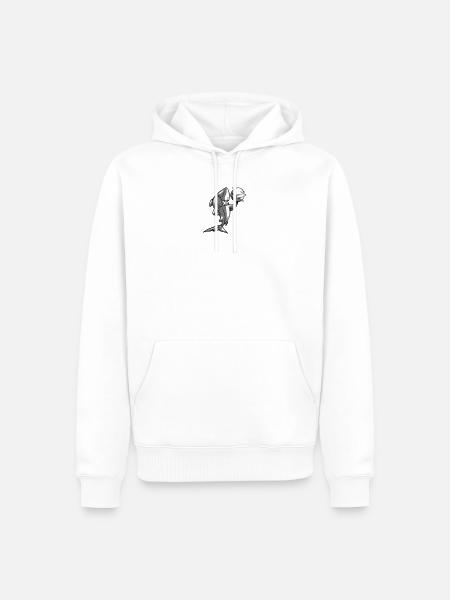 2020 11 30 shark with - Men’s Premium Organic Hoodie - white