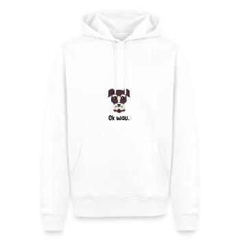 Ok wau mit Schnauzer Hundeliebhaber - Männer Premium Bio Hoodie - Weiß - Vorne - Nico (187cm)