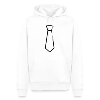 Binden - Männer Premium Bio Hoodie - Weiß - Vorne - Nico (187cm)
