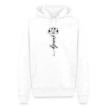 Family Familie Wort Blume - Männer Premium Bio Hoodie - Weiß - Vorne - Nico (187cm)