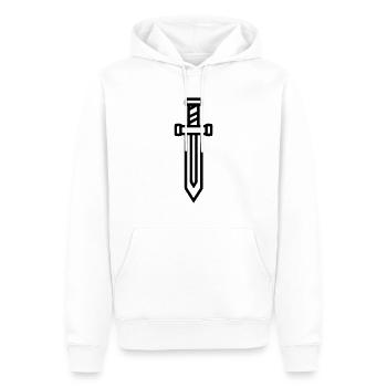 épée - Sweat à capuche Premium bio Homme - blanc - Devant - Nico (187cm)