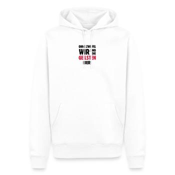 geil Geilsten Party witzig Bier lustig T-Shirt - Männer Premium Bio Hoodie - Weiß - Vorne - Nico (187cm)