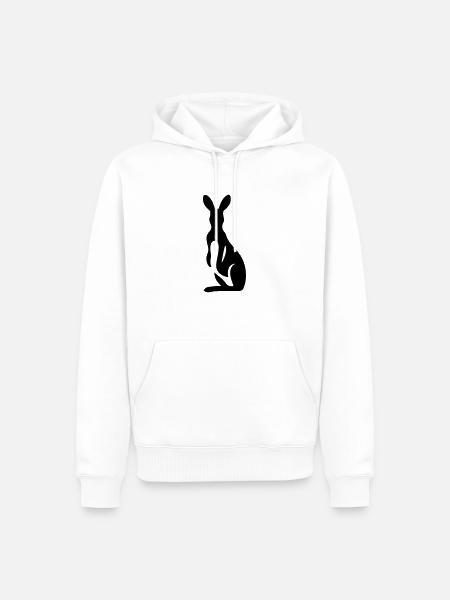 kangourou - Sweat à capuche Premium bio Homme - blanc