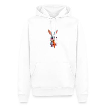 Funny Bunny Lotte - Männer Premium Bio Hoodie - Weiß - Vorne - Nico (187cm)