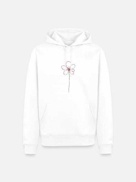 flower - Men’s Premium Organic Hoodie - white