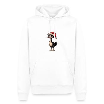 Bouquet Noël - Sweat à capuche Premium bio Homme - blanc - Devant - Nico (187cm)