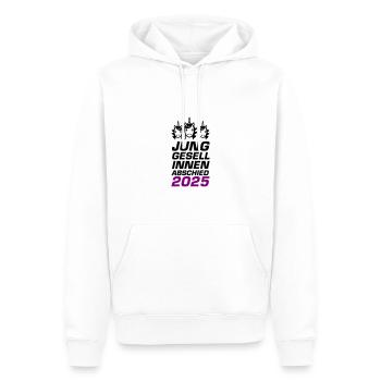 Junggesellinnenabschied 2025 Einhorn - Männer Premium Bio Hoodie - Weiß - Vorne - Nico (187cm)