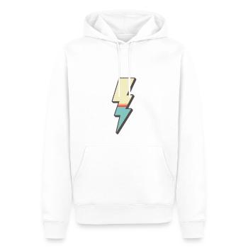 Blitz - Männer Premium Bio Hoodie - Weiß - Vorne - Nico (187cm)