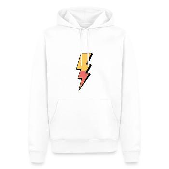 Blitz - Männer Premium Bio Hoodie - Weiß - Vorne - Nico (187cm)