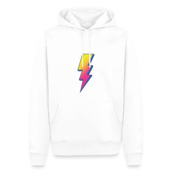 Blitz - Männer Premium Bio Hoodie - Weiß - Vorne - Nico (187cm)