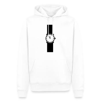 wristwatch - Männer Premium Bio Hoodie - Weiß - Vorne - Nico (187cm)