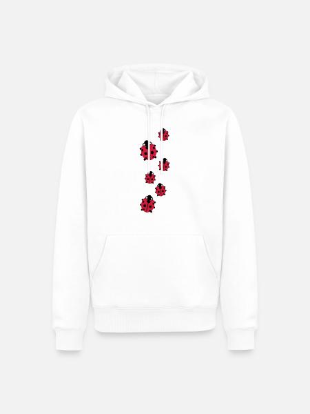 Marienkäfer - Männer Premium Bio Hoodie - Weiß