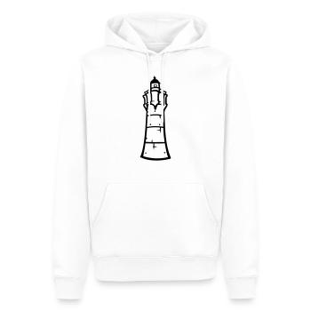 leuchtturm - Männer Premium Bio Hoodie - Weiß - Vorne - Nico (187cm)
