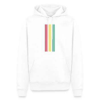 Guinée - Sweat à capuche Premium bio Homme - blanc - Devant - Nico (187cm)