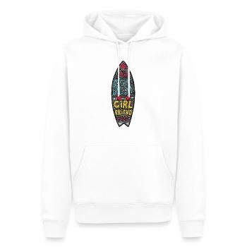 Ma meilleure petite amie de tous les temps - Sweat à capuche Premium bio Homme - blanc - Devant - Nico (187cm)