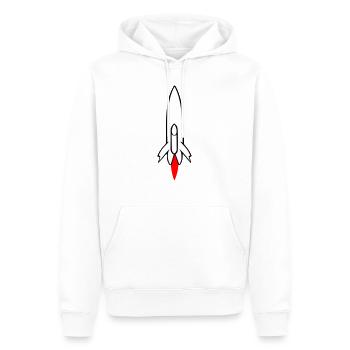 Vecteur de vol spatial spatial de fusée spatiale - Sweat à capuche Premium bio Homme - blanc - Devant - Nico (187cm)
