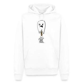 Geist am Stiel - Gespenst Wortspiel - Männer Premium Bio Hoodie - Weiß - Vorne - Nico (187cm)