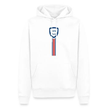 Pariser Fußballverein - Männer Premium Bio Hoodie - Weiß - Vorne - Nico (187cm)