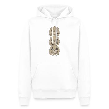 Paquet triple de morse - Sweat à capuche Premium bio Homme - blanc - Devant - Nico (187cm)