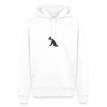 Hund - Männer Premium Bio Hoodie - Weiß - Vorne - Nico (187cm)