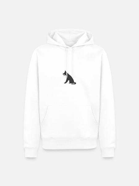 Hund - Männer Premium Bio Hoodie - Weiß