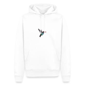 Vogel - Männer Premium Bio Hoodie - Weiß - Vorne - Nico (187cm)