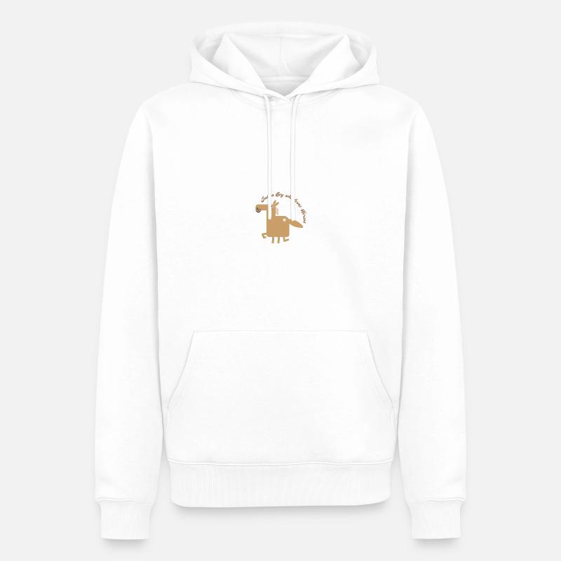 Pferde - Männer Premium Bio Hoodie - Weiß