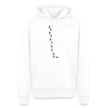 Spatz Vogel Spur Vögelchen - Männer Premium Bio Hoodie - Weiß - Vorne - Nico (187cm)