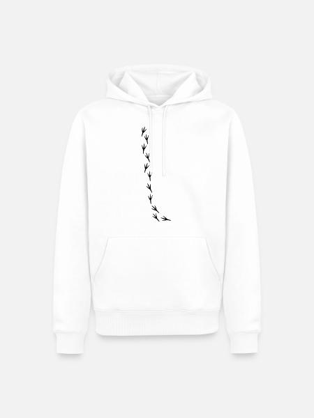 Sparrow Bird Trail Birds - Men’s Premium Organic Hoodie - white