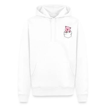 Pig bag - pig in my pocket - Men’s Premium Organic Hoodie - white - Front - Nico (187cm)
