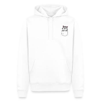 Wolf bag - wolf in my pocket - Men’s Premium Organic Hoodie - white - Front - Nico (187cm)