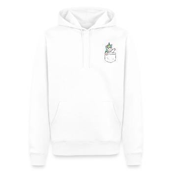 Unicorn bag - unicorn in my pocket - Men’s Premium Organic Hoodie - white - Front - Nico (187cm)