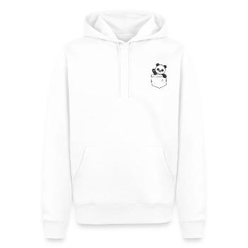 panda bear bag - panda in my pocket - Men’s Premium Organic Hoodie - white - Front - Nico (187cm)
