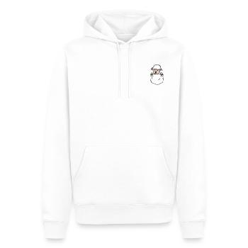 Mouton dans la poche - Sweat à capuche Premium bio Homme - blanc - Devant - Nico (187cm)